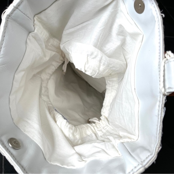 Anthropologie ibBan Tamati tote bag, straw, cotton and leather. - Picture 10 of 10